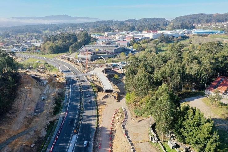 Obras na autovía Tui-A Guarda obrigarán a cortar un tramo da A-55.. XUNTA