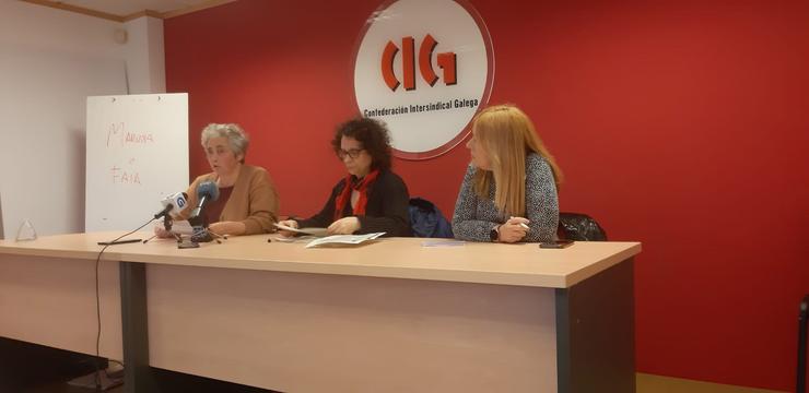 Rolda de prensa en CIG na véspera do Día Internacional das Traballadoras do Fogar / Europa Press
