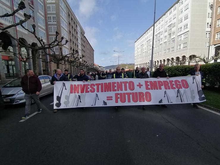 Mobilización dos traballadores de Navantia Ferrol este xoves / Europa Press