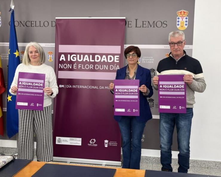 Presentación das actividades do 8M en Monforte. Foto: Prensa Concello de Monforte.