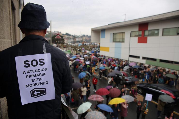 Manifestacion en Bueu paa pedir pediatras 