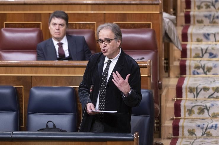 O ministro de Universidades, Joan Subirats, intervén durante unha sesión plenaria no Congreso dos Deputados, a 9 de marzo de 2023, en Madrid (España). Alberto Ortega - Europa Press / Europa Press
