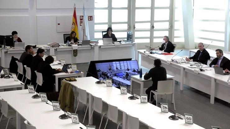 O portavoz da plataforma de vítimas do accidente do Alvia, no xuízo. CAPTURA / Europa Press