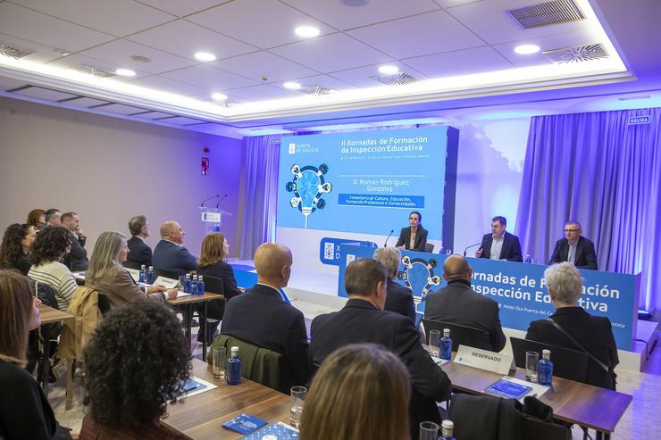 O conselleiro de Cultura, Educación, FP e Universidades, Román Rodríguez, nas II Xornadas de Formación dá Inspección Educativa / XUNTA - Europa Press