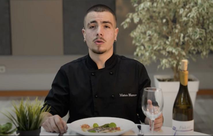 Mateo de Miguel Blanco Martí co plato que lle deu acceso á final-Le Cordon Bleu