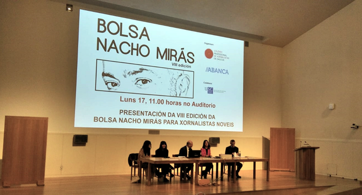 Presentación da VIII Bolsa 'Nacho Mirás'.