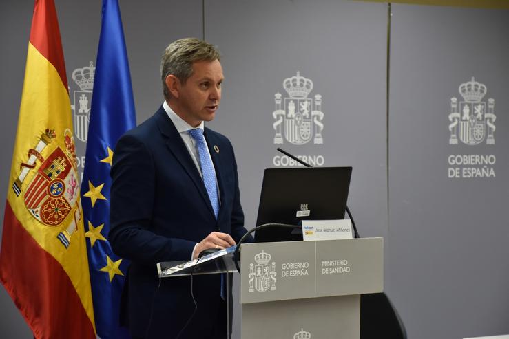 O ministro de Sanidade, José Miñones, durante o acto oficial de clausura do XIX programa de formación en doazón e transplantes 