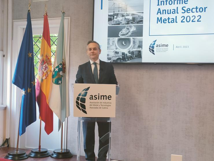 Enrique Mallón, secretario xeral da Asociación de Industrias do Metal e Tecnoloxías Afíns (Asime) de Galicia. 