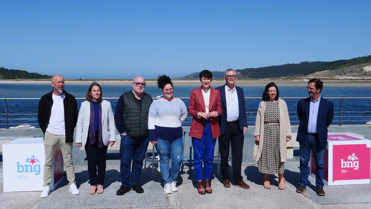 A portavoz do BNG, Ana Pontón, nun encontro con candidatos do Bloque a alcaldías da comarca de Bergantiños.. BNG / Europa Press