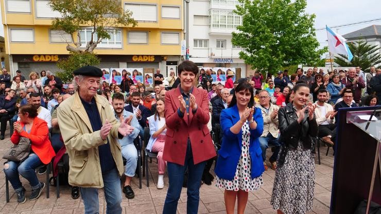 A portavoz nacional do BNG, Ana Pontón, participa nun mitin electoral en Barreiros. BNG / Europa Press