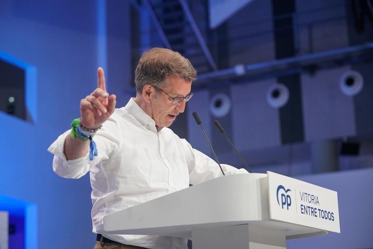 O presidente do Partido Popular, Alberto Núñez Feijóo/ Europa Press