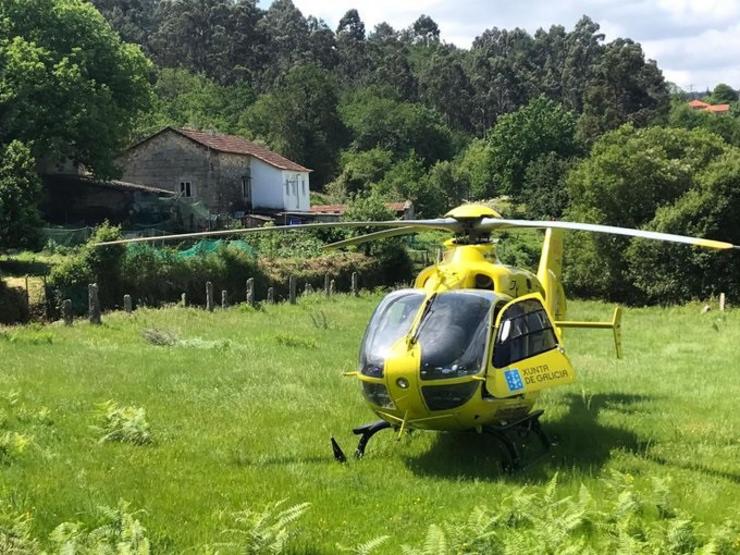 Helicóptero do 061 nun accidente / @HELICOSANTIAGO