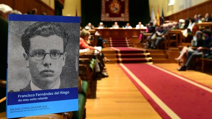 Acto da USC en homenaxe a Francisco Fernández del Riego.. USC / Europa Press