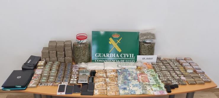 Droga incautada no operativo de Lugo. GARDA CIVIL / Europa Press
