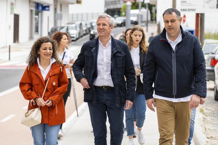 O presidente do PPdeG, Alfonso Rueda, e o alcalde e candidato á reelección en Ordes, José Luís Martínez. PPDEG 