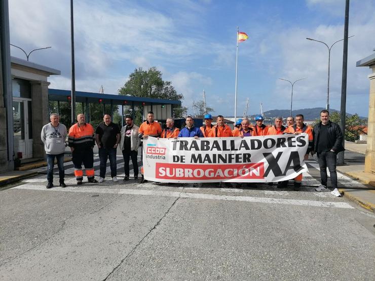 Concentración dos traballadores de Mainfer ás portas de Navantia Ferrol / Europa Press