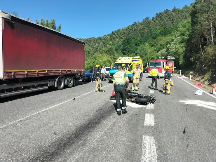 Accidente cun mozo falecido en Pantón (Lugo). GARDA CIVIL DE TRÁFICO / Europa Press