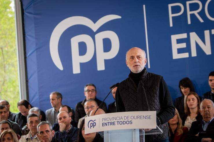 O candidato do PP á Alcaldía de Ourense, Manuel Cabezas, intervén durante un acto do Partido Popular de Galicia / Europa Press / Europa Press