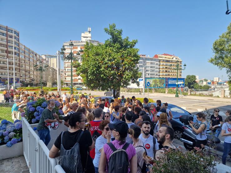 Imaxe dos manifestantes en Vigo.. PEDRO DAVILA-EUROPA PRESS / Europa Press