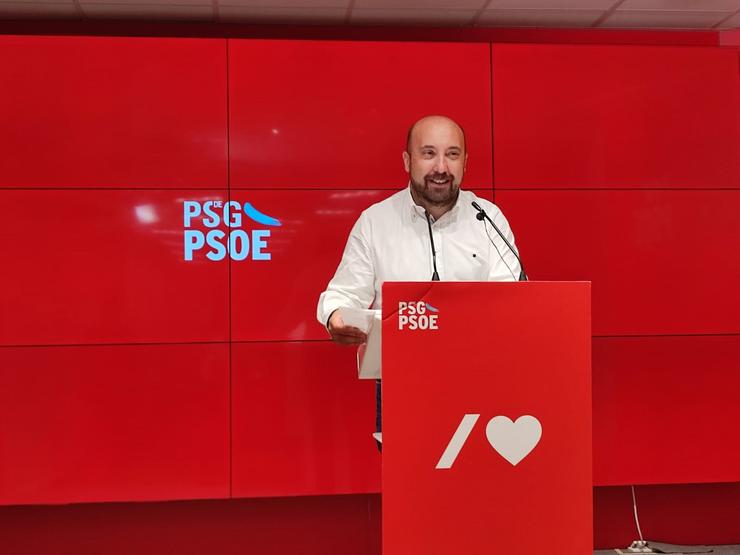 O secretario de Organización do PSdeG, José Manuel Lage, en rolda de prensa / Europa Press