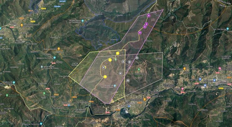 Fragmentación de varios parques eólicos en Lugo / Adega