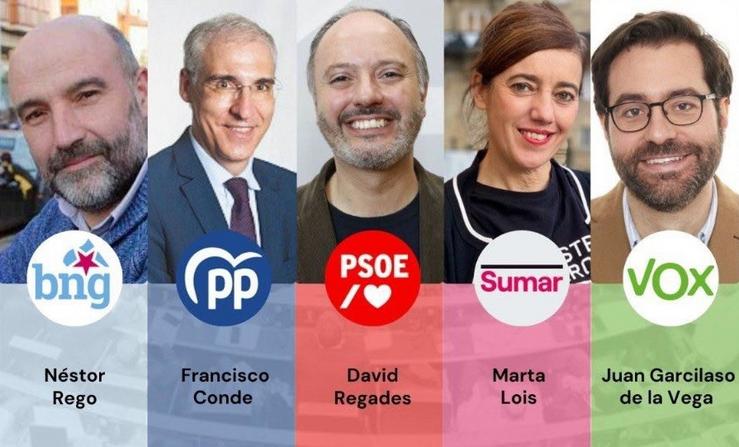Candidatos de Galicia nun debate electoral do 23X 