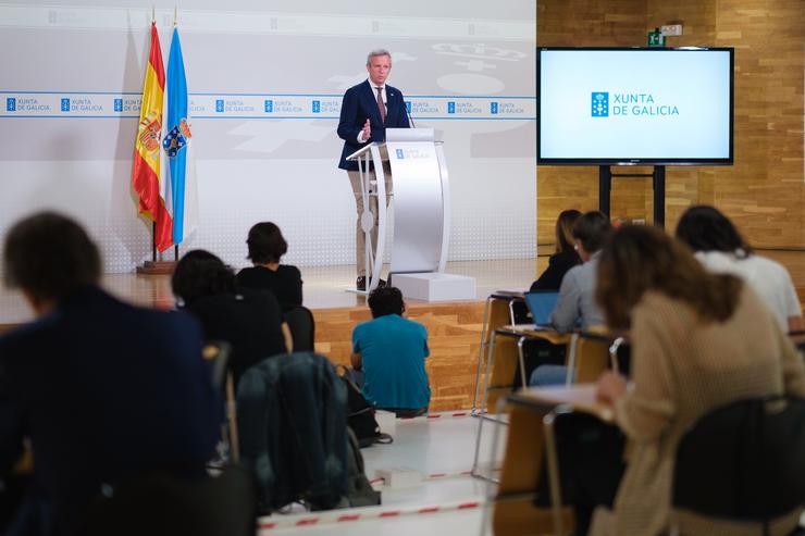 Rueda comparece ante os medios tras a reunion semanal do seu Executivo / Xunta de Galicia 
