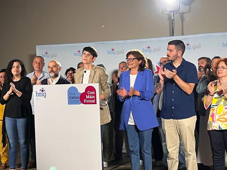 A portavoz nacional do BNG, Ana Pontón, na comparecencia tras pechar as urnas o 23 de xullo / Europa Press