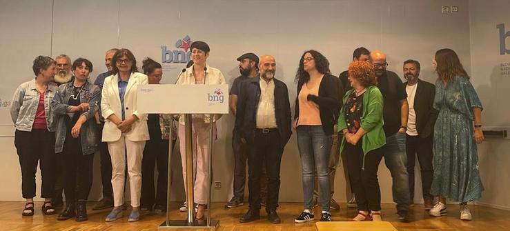 A portavoz nacional do BNG, Ana Pontón, en rolda de prensa tras as eleccións do 23 de xullo 