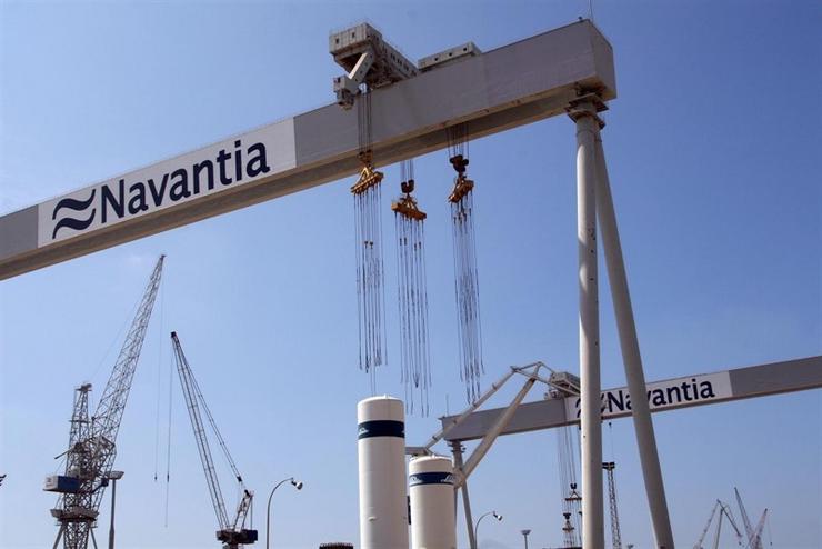 Pórticos de Navantia Puerto Real. EUROPA PRESS/ARQUIVO