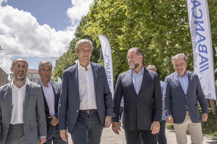 Abanca Celebra O seu VII Romaría Internacional Con Presenza De Cargos Do Banco E Do Presidente Da Xunta, Alfonso Rueda, E O Presidente De Abanca, Juan Carlos Escotet (2D),. Abanca