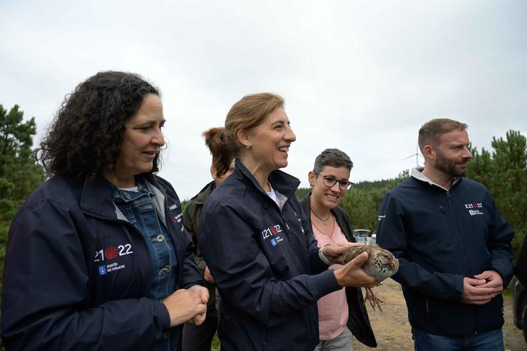 A vicepresidenta segunda do Goberno, Ángeles Vázquez, no campionato cinexético de Vimianzo 