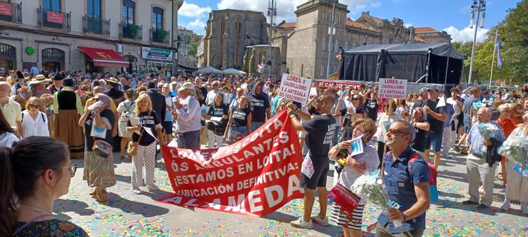 Manifestación de vendedores ambulantes en Pontevedra 