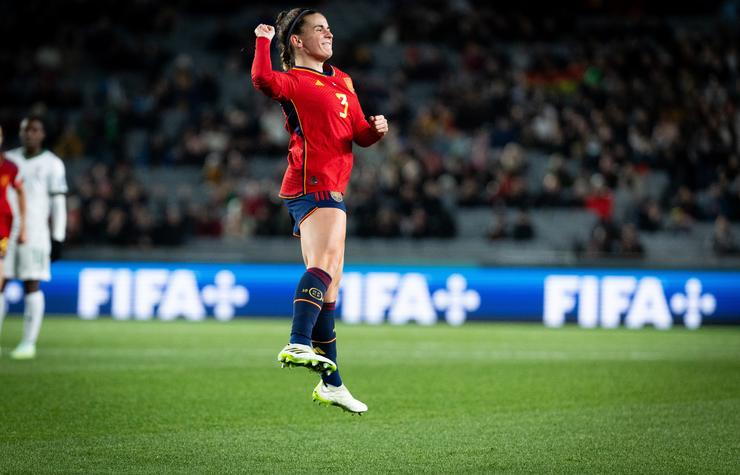 Tere Abelleira celebra o seu gol ante Zambia no Mundial de Australia e Nova Zelandia. PABLO GARCIA/RFEF / Europa Press