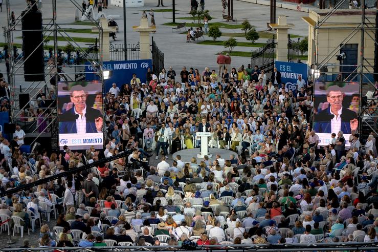 Arquivo - O líder do Partido Popular, Alberto Núñez Feijóo, durante o acto de peche de campaña do PP para o 23J.. M. Dylan - Europa Press - Arquivo / Europa Press