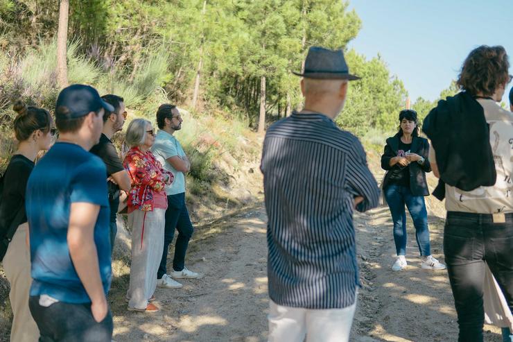 Visita de participantes no FIC Vía XIV para coñecer a D.O. Monterrei. Foto: Prensa Festival.