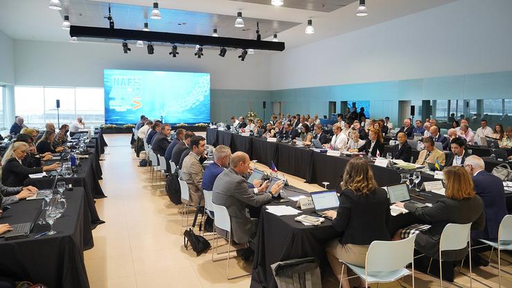 45ª Reunión Anual da NAFO, celebrada en Vigo do 18 ao 23 de setembro de 2023, para a fixación de cotas de pesca neste caladoiro.. Javier Vázquez - Europa Press 