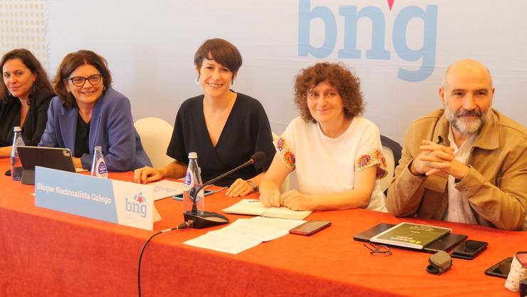A portavoz nacional do BNG, Ana Pontón, no Consello Nacional celebrado no Teo (A Coruña).. BNG / Europa Press