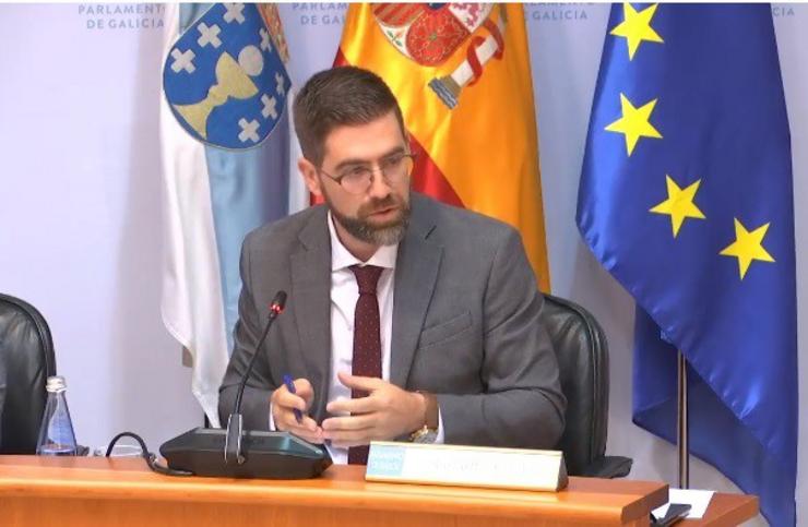 O secretario xeral de Emprego, Pablo Fernández, en comisión / CAPTURA - Europa Press