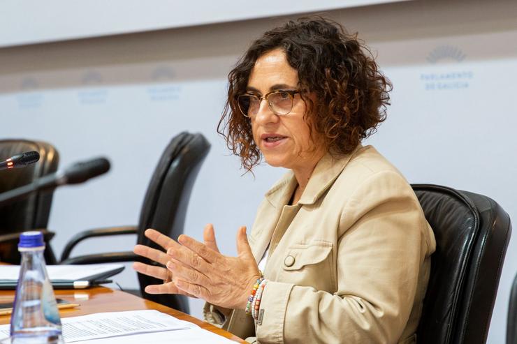 A secretaria xeral técnica da Consellería de Política Social e Xuventude, María Francisca Gómez, en comisión parlamentaria / XUNTA