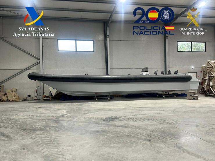 Narcolancha intervida no marco da Operación Ceira / AXENCIA TRIBUTARIA