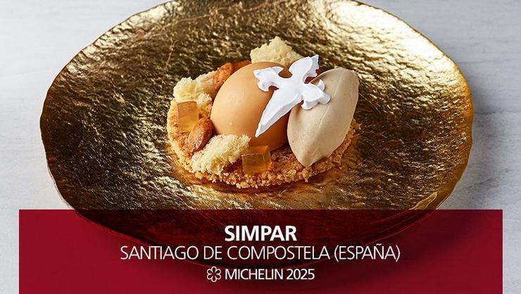 O restaurante Simpar de Santiago consegue a súa primeira Estrela Michelin.. MICHELIN / Europa Press