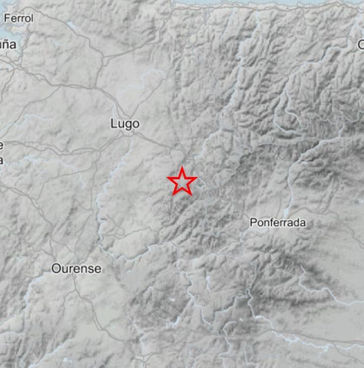A provincia de Lugo rexistra tres terremotos en menos de 24 horas. IGN / Europa Press
