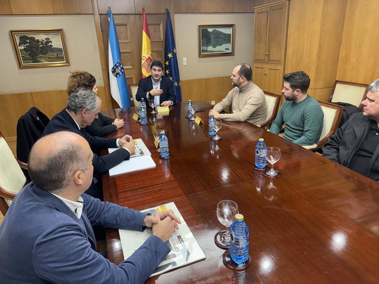 O delegado do Goberno en Galicia, Pedro Blanco, reúnese con representantes do Concello de Pontedeume. DELEGACIÓN DO GOBERNO EN GALICIA 