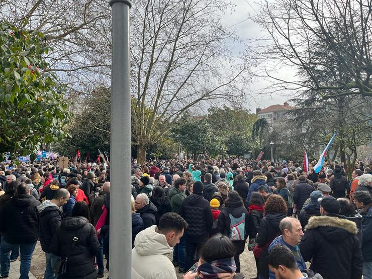 Imaxes da manifestación en Santiago de Compostela