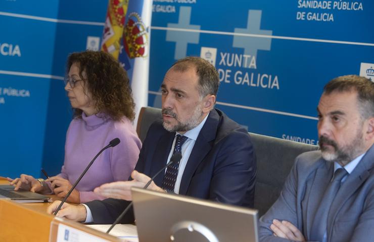 O conselleiro de Sanidade, Julio García Comesaña, nunha rolda de prensa 