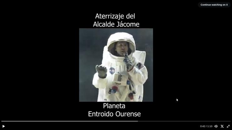 Jácome, de astronauta, no Entroido de Ourense 