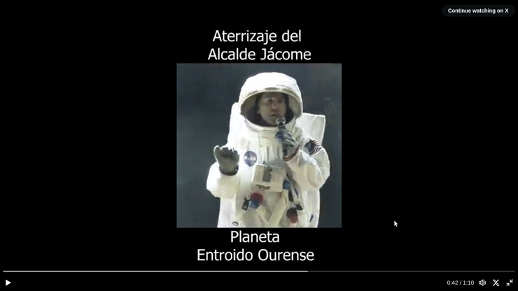 Jácome, de astronauta, no Entroido de Ourense