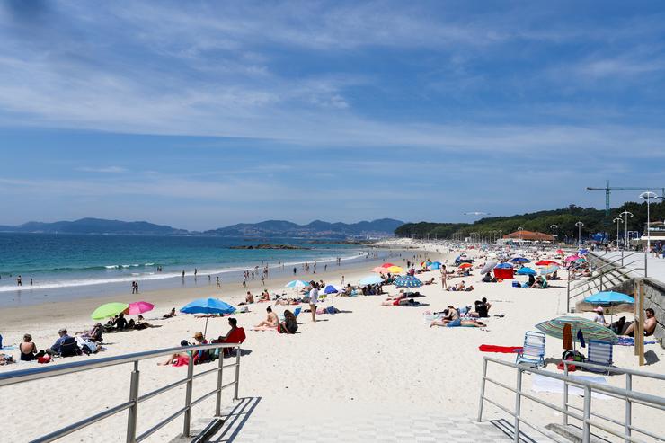 Praia de Samil, en Vigo. Marta Vázquez Rodríguez - Europa Press - Arquivo