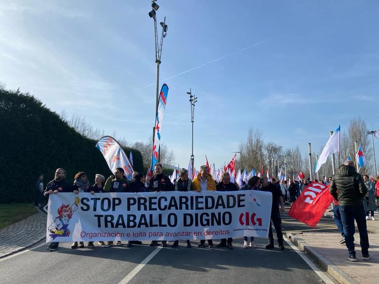 Protesta da CIG contra 'a precariedade' e piden un 'cambio substancial' na reforma laboral 